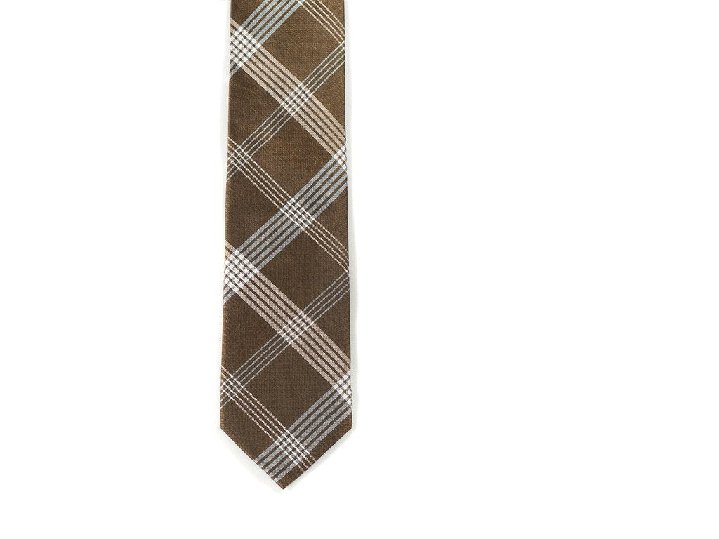 Jack Franklin BROWN TARTAN Necktie - Shop MODERN Menswear