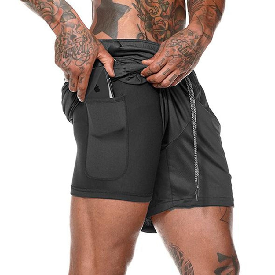 Quick Dry Athletic Shorts With Mobile Pocket - Shop MODERN Menswear