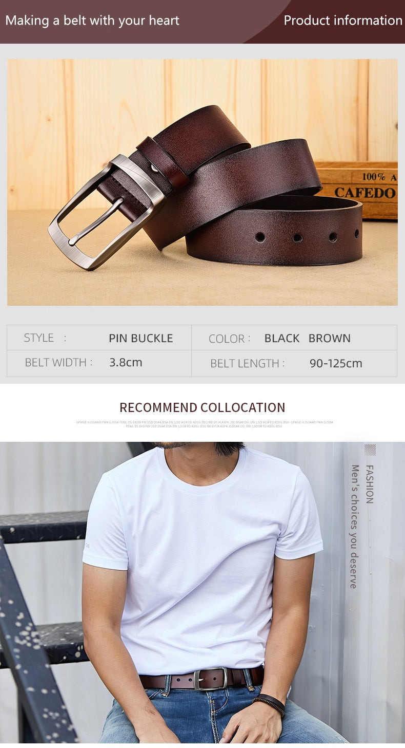 Genuine Leather Belt - Shop MODERN Menswear