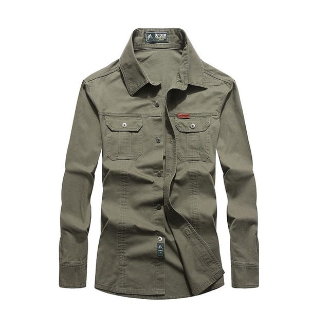 Tactical Long Sleeve Casual Shirt - Shop MODERN Menswear