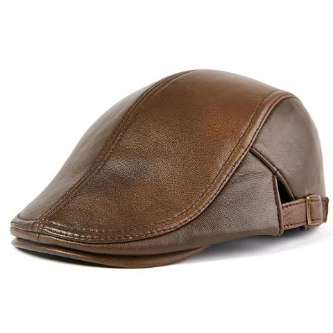 Men's Leather Newsboy Cap - Shop MODERN Menswear