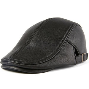 Men's Leather Newsboy Cap - Shop MODERN Menswear