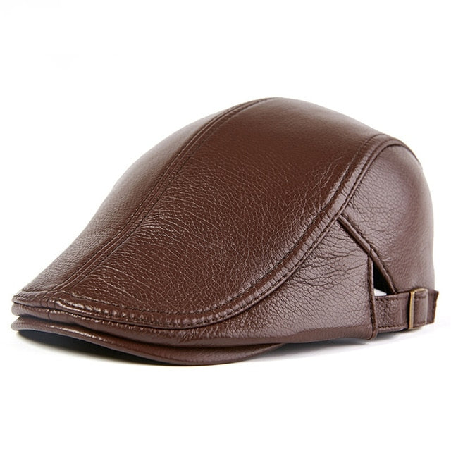 Men's Leather Newsboy Cap - Shop MODERN Menswear