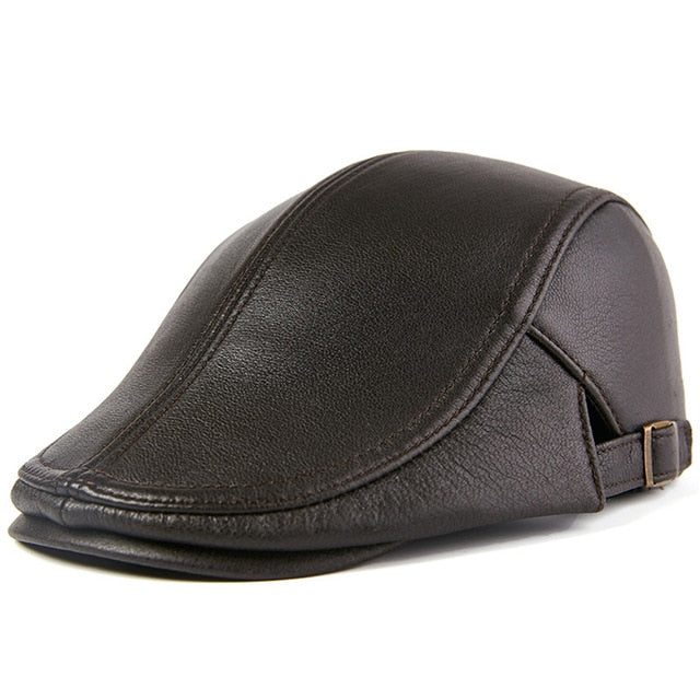 Leather newsboy sales caps for men