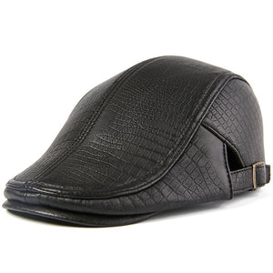 Men's Leather Newsboy Cap - Shop MODERN Menswear