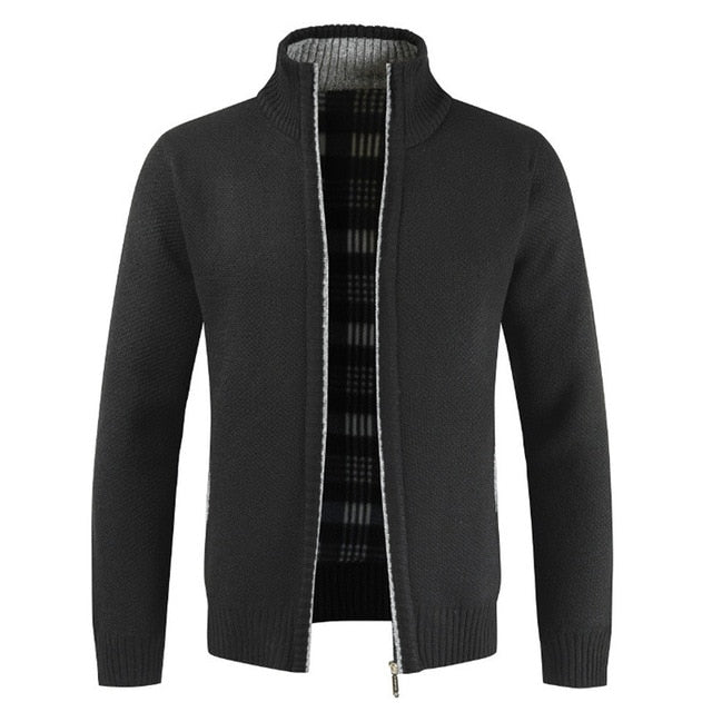 Thick Knitted Sweater Jacket - Shop MODERN Menswear