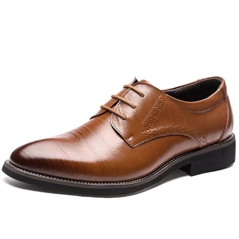 Genuine Leather Brogue Derby Shoes - Shop MODERN Menswear