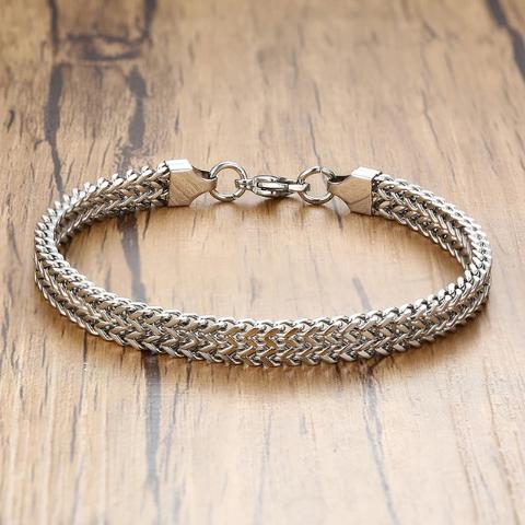 Double Curb Men's Chain Bracelet - Shop MODERN Menswear