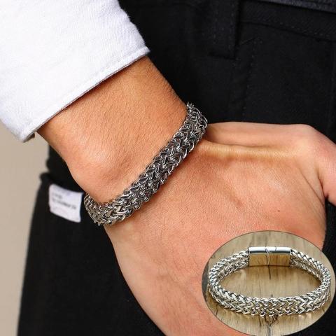 Double Curb Men's Chain Bracelet - Shop MODERN Menswear