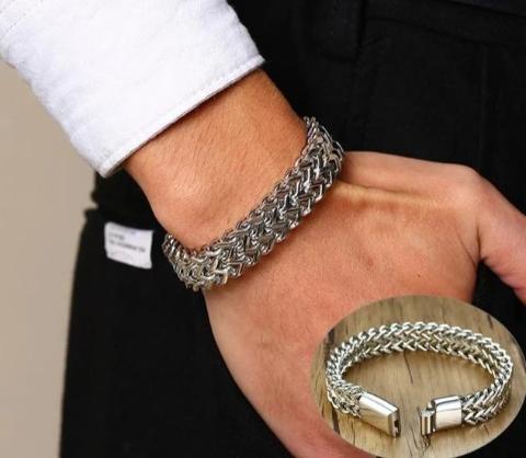 Double Curb Men's Chain Bracelet - Shop MODERN Menswear