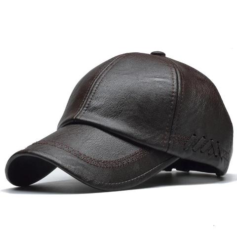 Leather Look Baseball Cap - Shop MODERN Menswear