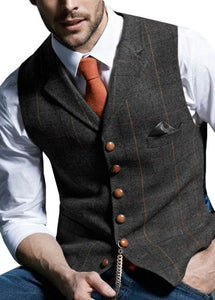 Tweed Herringbone Vest - Shop MODERN Menswear