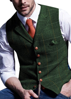 Tweed Herringbone Vest - Shop MODERN Menswear